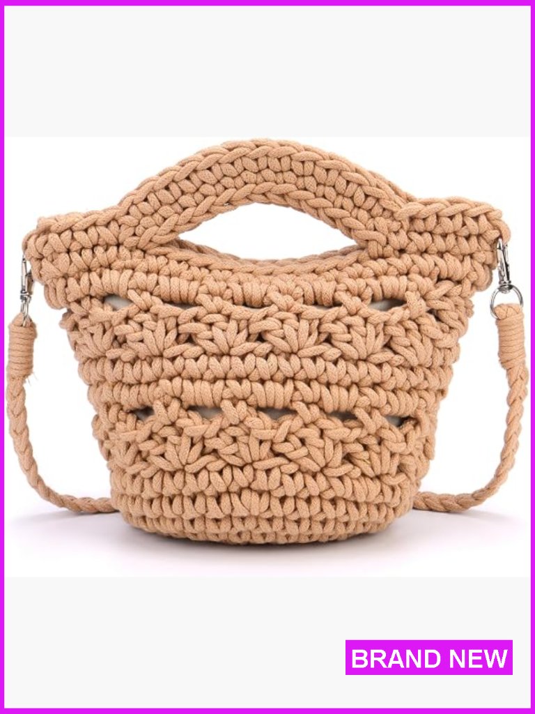 Woven Straw Crossbody Bag Summer Beach Shoulder Purse Clutch Bohemian